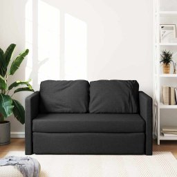 vidaXL Slaapbank vloermodel 2-in-1 112x174x55 cm stof zwart