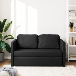 vidaXL Slaapbank vloermodel 2-in-1 112x174x55 cm kunstleer zwart
