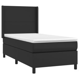 vidaXL Boxspring met matras kunstleer zwart 80x200 cm