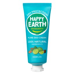 Happy Earth 100% Natural Deo Cream Cedar Lime