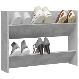 vidaXL Wandschoenenkast 80x18x60 cm bewerkt hout betongrijs