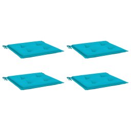 vidaXL Tuinstoelkussens 4 st 40x40x3 cm stof turquoise
