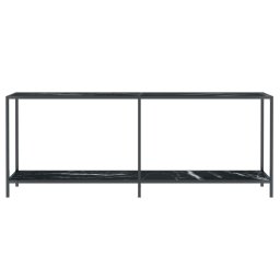 vidaXL Wandtafel 200x35x75,5 cm gehard glas zwart