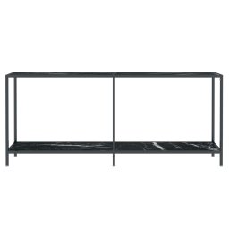 vidaXL Wandtafel 180x35x75,5 cm gehard glas zwart