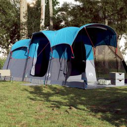 vidaXL Tunneltent voor gezin 8-persoons waterdicht blauw