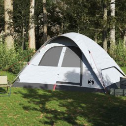 vidaXL Koepeltent 6-persoons waterdicht verduisterend stof wit