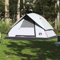 vidaXL Koepeltent 6-persoons waterdicht verduisterend stof wit