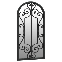 vidaXL Tuinspiegel 70x30 cm ijzer zwart