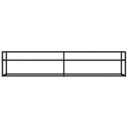vidaXL Tv-meubel 200x40x40,5 cm gehard glas witmarmerkleurig