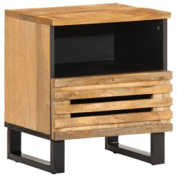 vidaXL Nachtkastjes 2 st 40x34x46 cm massief ruw mangohout