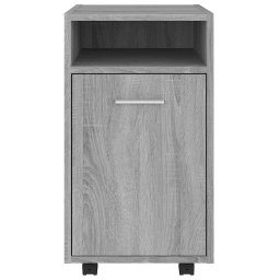 vidaXL Bijzetkast met wielen 33x38x60 cm bewerkt hout grijs sonoma