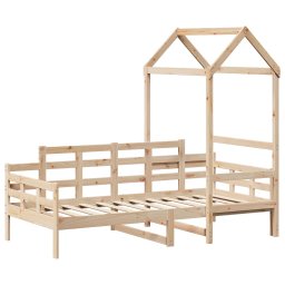 vidaXL Slaapbank met huisje 80x200 cm massief grenenhout