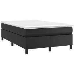 vidaXL Boxspring met matras kunstleer zwart 120x200 cm