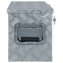 vidaXL Aluminium kist 76,5x26,5x33 cm zilverkleurig