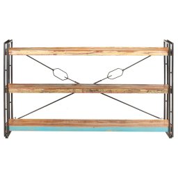 vidaXL Boekenkast met 3 schappen 140x30x80 cm massief gerecycled hout