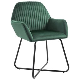 vidaXL Eetkamerstoelen 2 st fluweel groen