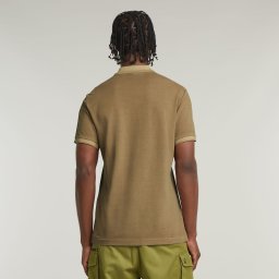 Dunda Overdyed Slim Polo - Zwart - Heren