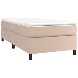 vidaXL Boxspring met matras kunstleer cappuccinokleurig 90x200 cm