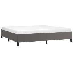 vidaXL Bedframe zonder matras 200x200 cm kunstleer grijs