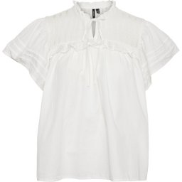 Vero Moda - Maat S - Blouse Vmfema Ss Top Wvn 10288266 Snow White Dames