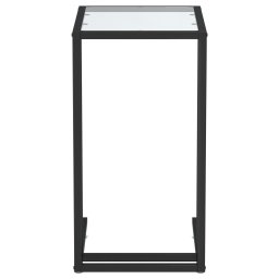 vidaXL Computer bijzettafel 50x35x65 cm gehard glas transparant