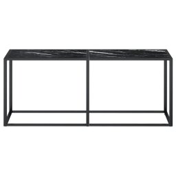 vidaXL Wandtafel 180x35x75,5 cm gehard glas zwartmarmerkleurig