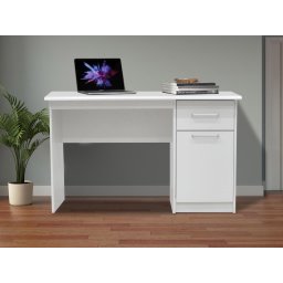 Bureau MILICA 1 deur 1 lade 120 cm wit