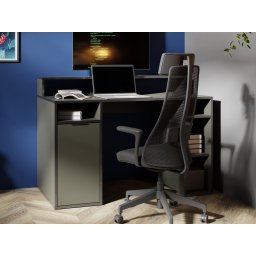 Gamebureau CARBONIX 1 deur grijs