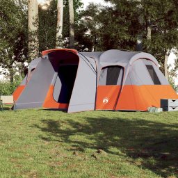 vidaXL Tunneltent 16-persoons waterdicht grijs