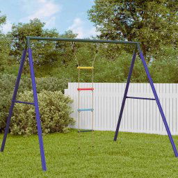 vidaXL Touwladder voor kinderen met 4 sporten meerkleurig