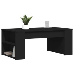 vidaXL Salontafel 102x50x45 cm bewerkt hout zwart