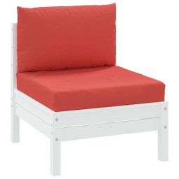 vidaXL Palletkussens 2 st stof rood