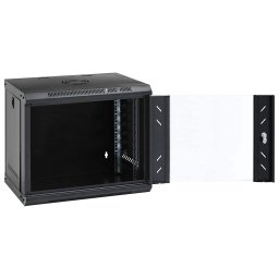 vidaXL Netwerk kabinet met opslag Black 530 x 400 x 450 mm Staal