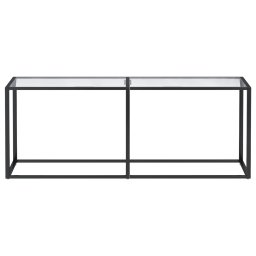 vidaXL Wandtafel 200x35x75,5 cm gehard glas transparant