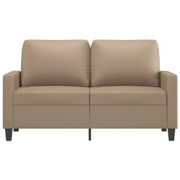 vidaXL Tweezitsbank 120 cm kunstleer cappuccinokleurig