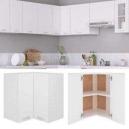 vidaXL Hanghoekkast Lyon 57x57x60 cm bewerkt hout wit