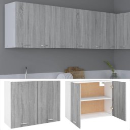 vidaXL Bovenkast Lyon 80x31x60 cm bewerkt hout grijs sonoma eikenkleurig