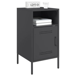 vidaXL Nachtkastjes 2 st 36x39x68 cm staal zwart