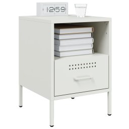 vidaXL Nachtkastjes 2 st 36x39x50,5 cm staal wit