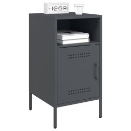 vidaXL Nachtkastjes 2 st 36x39x68 cm staal antracietkleurig