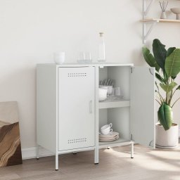 vidaXL Dressoirs 2 st 36x39x79 cm staal wit
