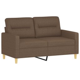 vidaXL 2-delige Loungeset met kussens stof bruin