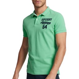 Superdry - Maat L - Vintage Superstate Polo Heren Poloshirt - Mintgroen