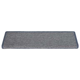 vidaXL Trapmatten 15 st 65x21x4 cm lichtgrijs en blauw met rechthoekige rand