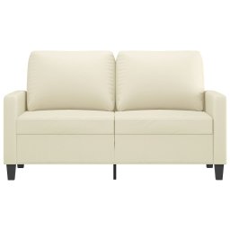 vidaXL Tweezitsbank 120 cm kunstleer crèmekleurig