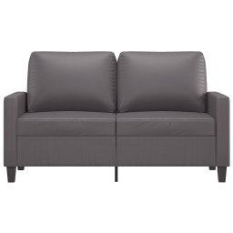 vidaXL Tweezitsbank 120 cm kunstleer grijs