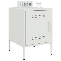 vidaXL Nachtkastjes 2 st 36x39x50,5 cm staal wit