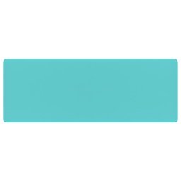 vidaXL Wastafel met overloop vierkant 41x41 cm keramiek mat lichtgroen