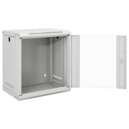 vidaXL Netwerk kabinet met opslag Grey 530 x 400 x 600 mm Staal