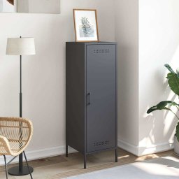 vidaXL Hoge kast 36x39x113 cm staal antracietkleurig